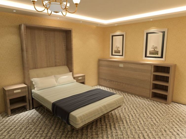wall bed option 1 made from veneered board